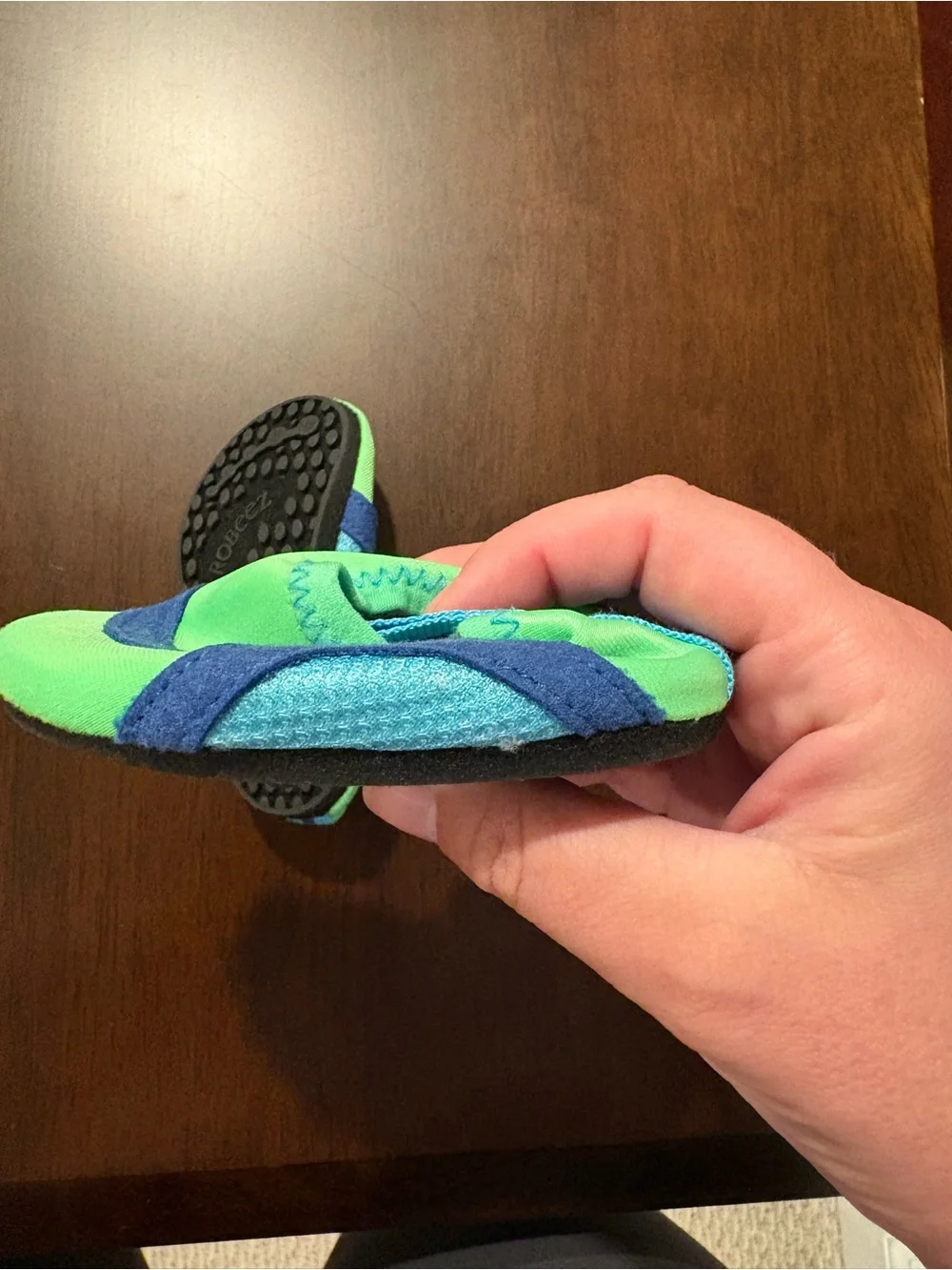 Green & Blue Kids Water Shoes by Robeez 3 aqua swim